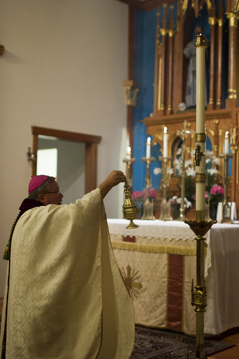 Bishop Cote Mass Bell Blessing 01